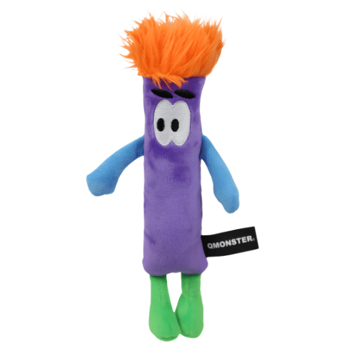 Brinquedo Pelúcia QMonster Stickman com Catnip Roxo