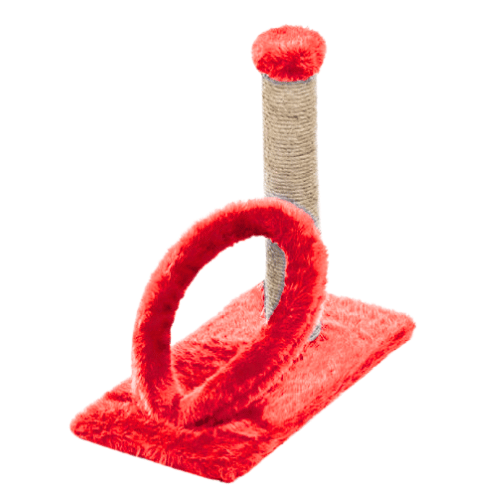 Arranhador Poste Retangular com Arco Vermelho