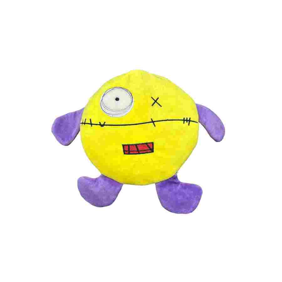 Brinquedo Pelúcia Cães Moicano Monkey com Apito