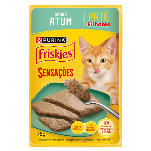 Ração Úmida Friskies Sachê Patê de Atum Gatos Filhotes 75g